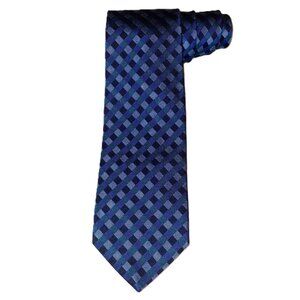 Faconnable Blue Teal Green Woven Silk Tie Men's Necktie 59"